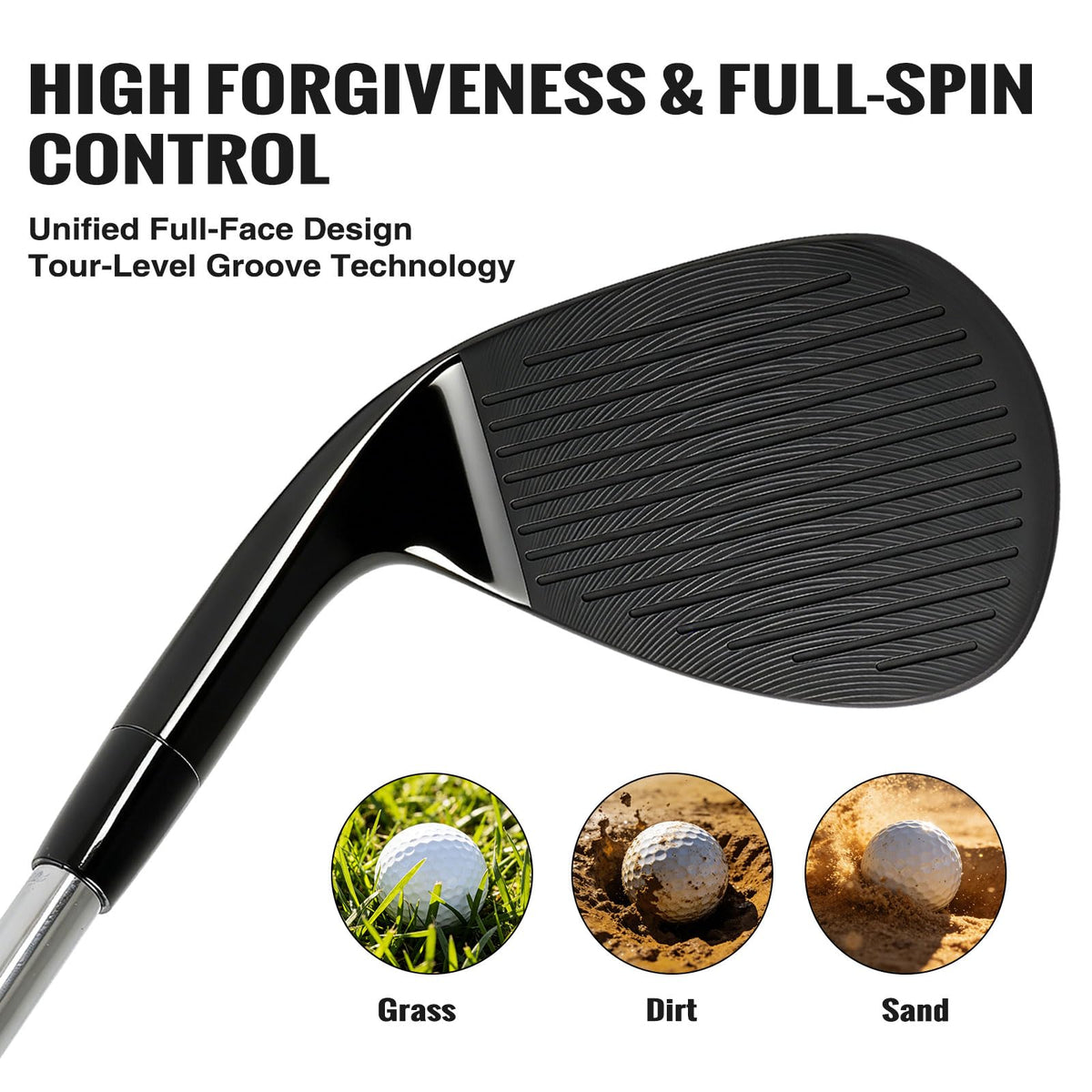 Roykaw golf wedge 56 12-bounce improves bunker escapes with cleaner contact