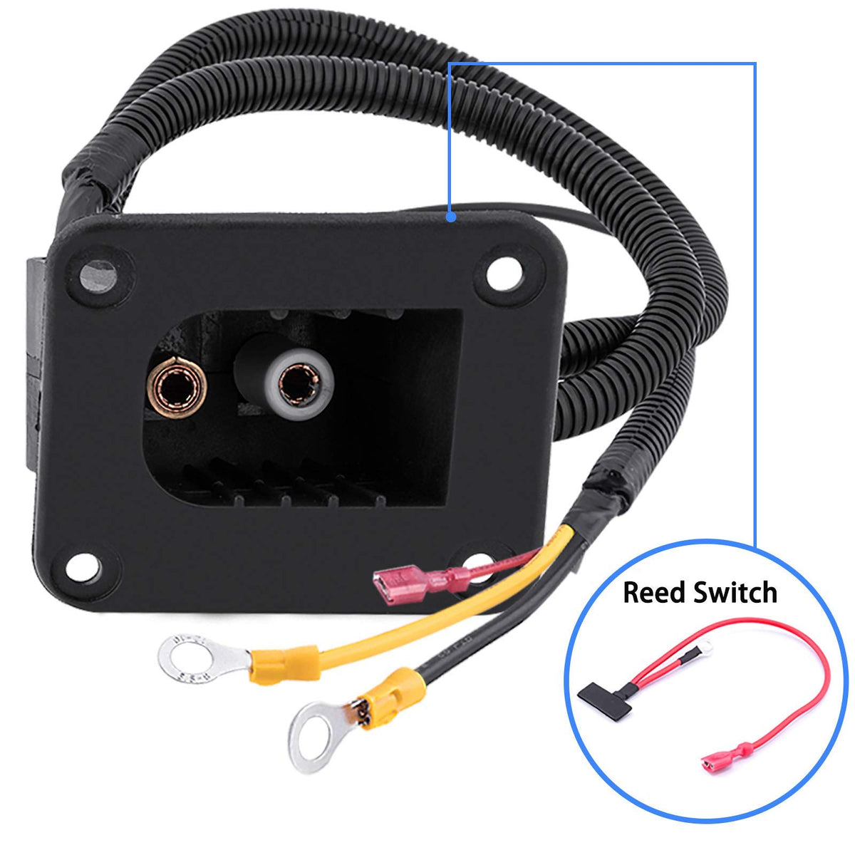 Roykaw harness and reed switch assembly shown for seamless wiring and added safety.