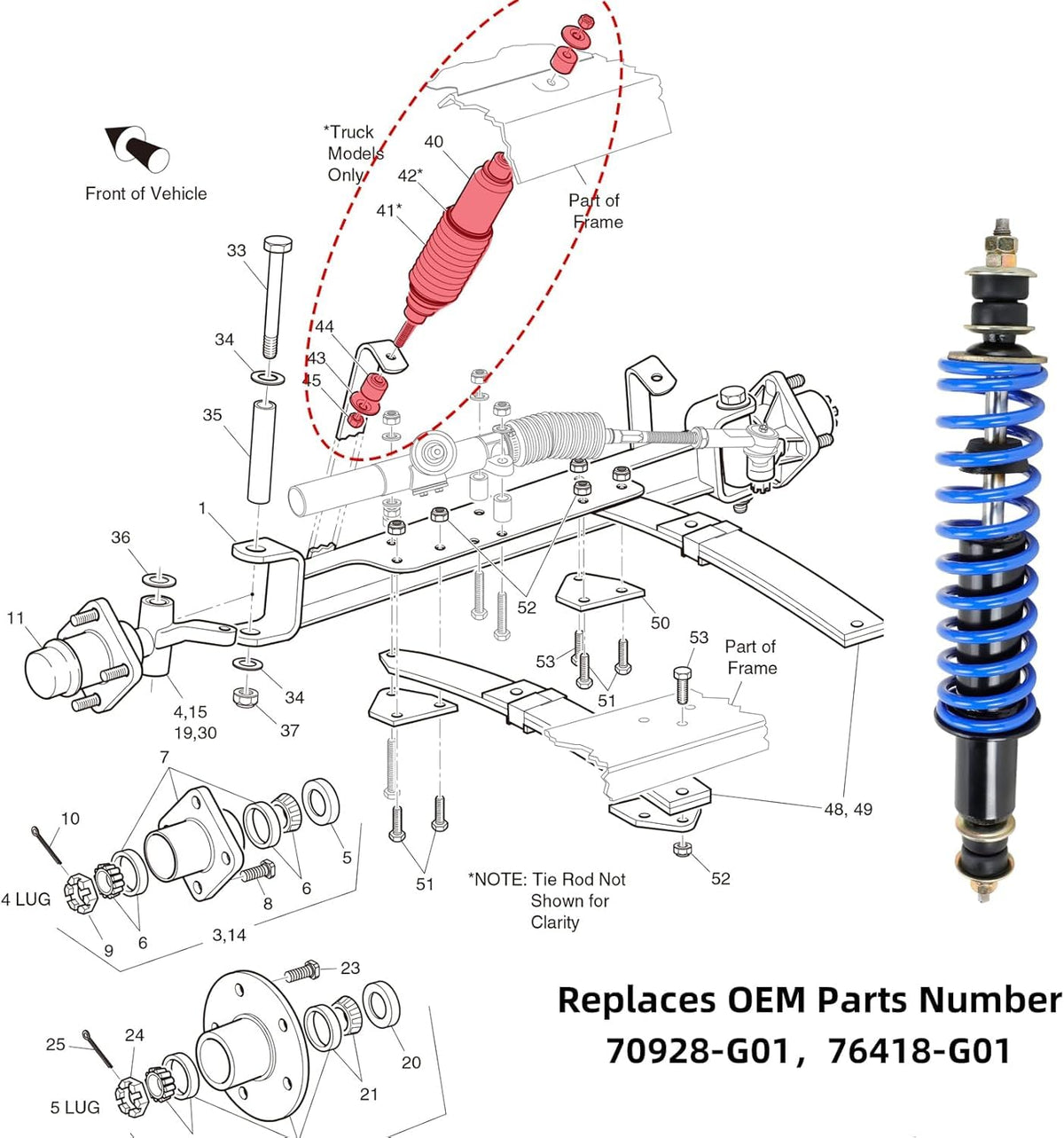 Roykaw heavy-duty shock construction for front and rear installation.