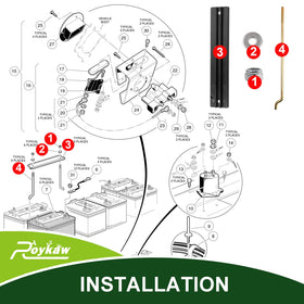 Roykaw hold-down rods measure 11.0 inches for versatile mounting.