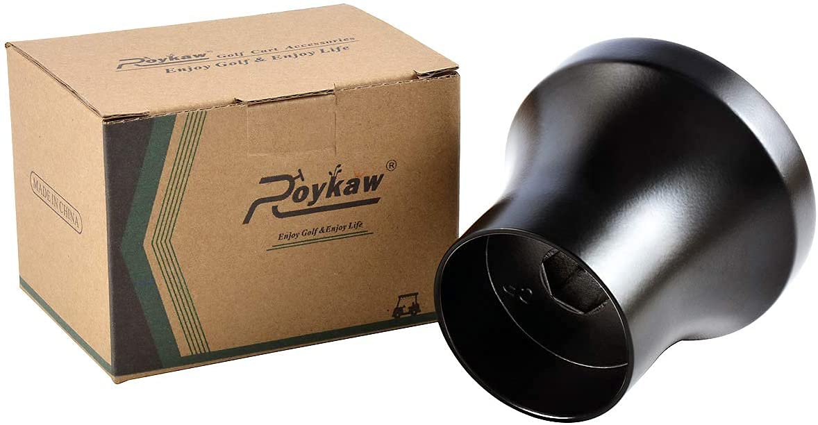 Roykaw hub adapter mounted on steering wheel with black finish for a sleek look