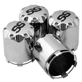Roykaw hub cap cover for Club Car adds a polished chrome look and weather resistance.