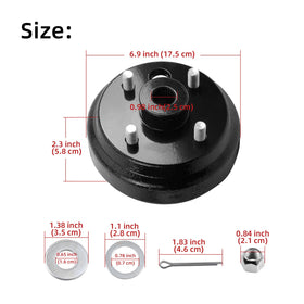  Roykaw hub drum with large center hole for 4-cycle EZGO models