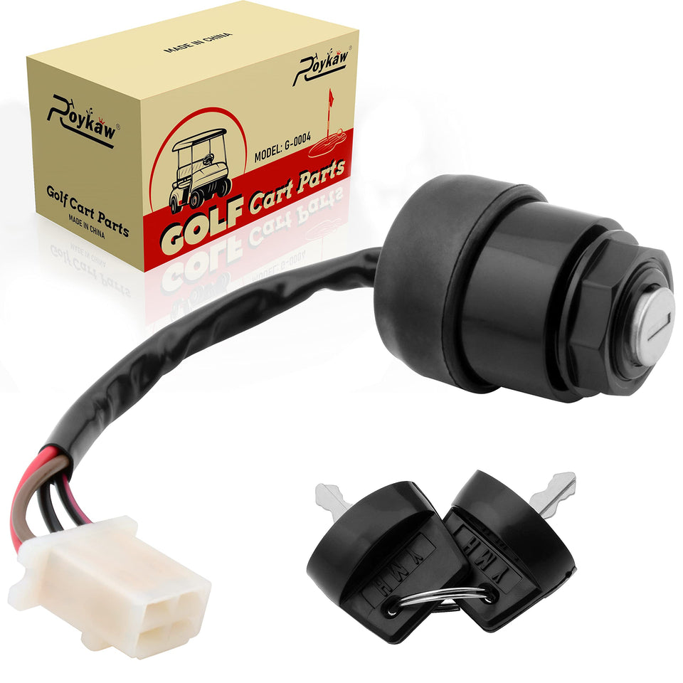 Roykaw ignition switch 4-pin for Yamaha G14 with plug-and-play installation.