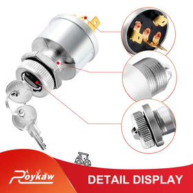 Roykaw ignition switch with keys included for quick replacement and easy starts