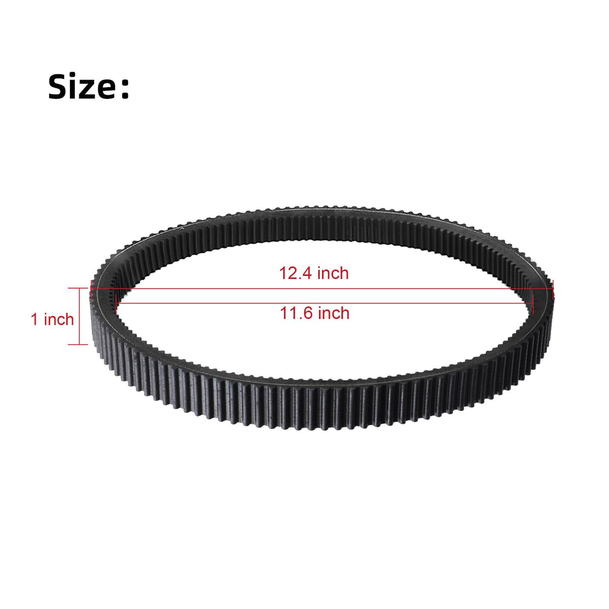 Roykaw belt with inner 11.6 and outer 12.4 inches for correct sizing.