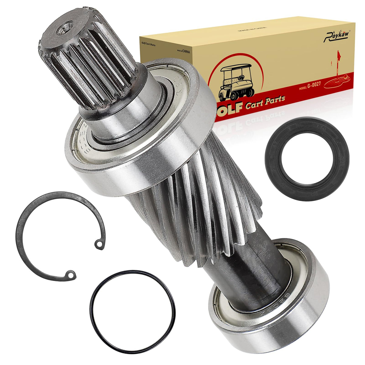 Roykaw input shaft with 18 teeth for EZGO RXV improves drivetrain reliability