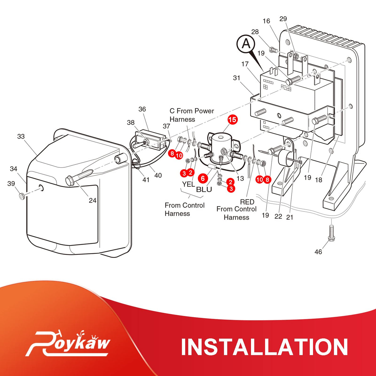 Roykaw installation guide image showing step-by-step setup.