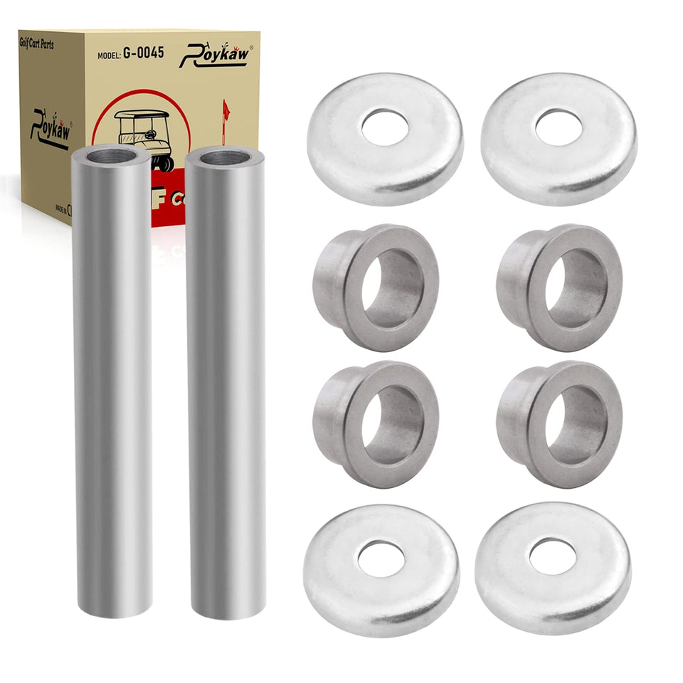 Roykaw king pin and bushings kit with steering knuckle outer cover for Yamaha G22/G29 improves steering smoothness