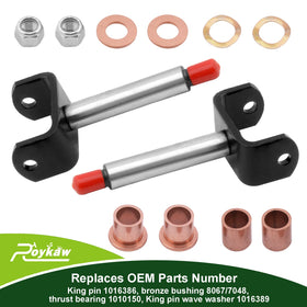 Roykaw bearings and bronze bushings close-up for reliable kingpin operation