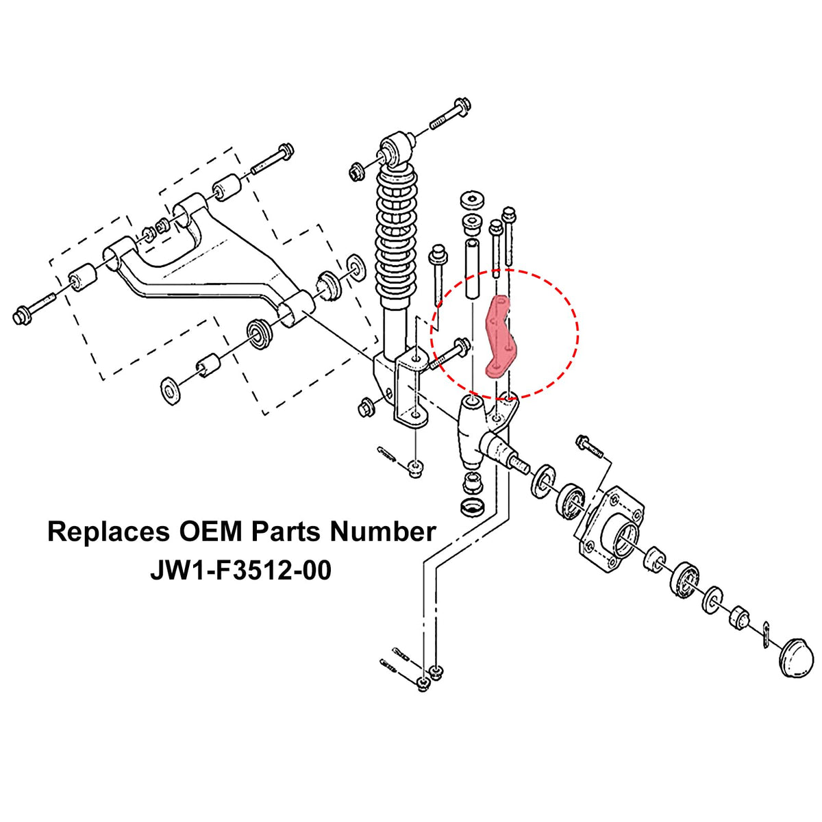 Roykaw knuckle arm included for easy installation in packaging.