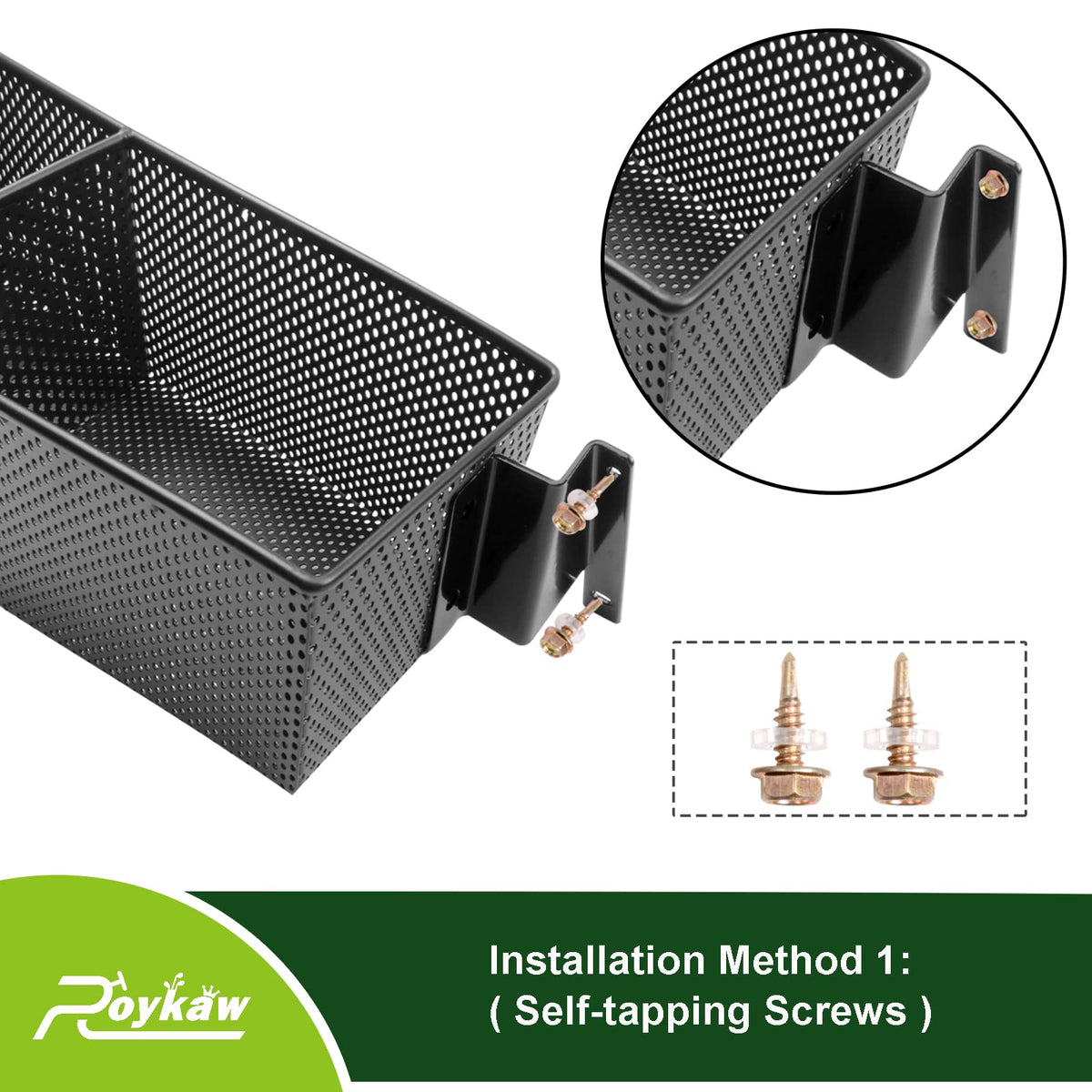 Roykaw larger capacity front rack expanding storage space