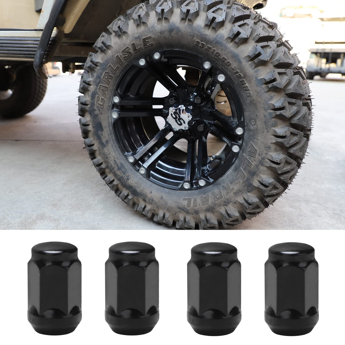 Roykaw chrome finish lug nuts in a pack for durability and style