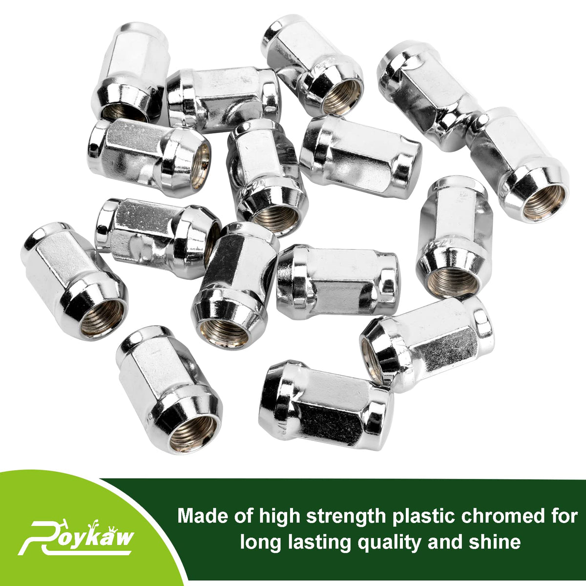 Roykaw lug nuts fit EZGO, Club Car, and other compatible models.