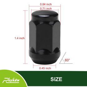 Roykaw lug nuts with 3/4 inch hex for easy installation