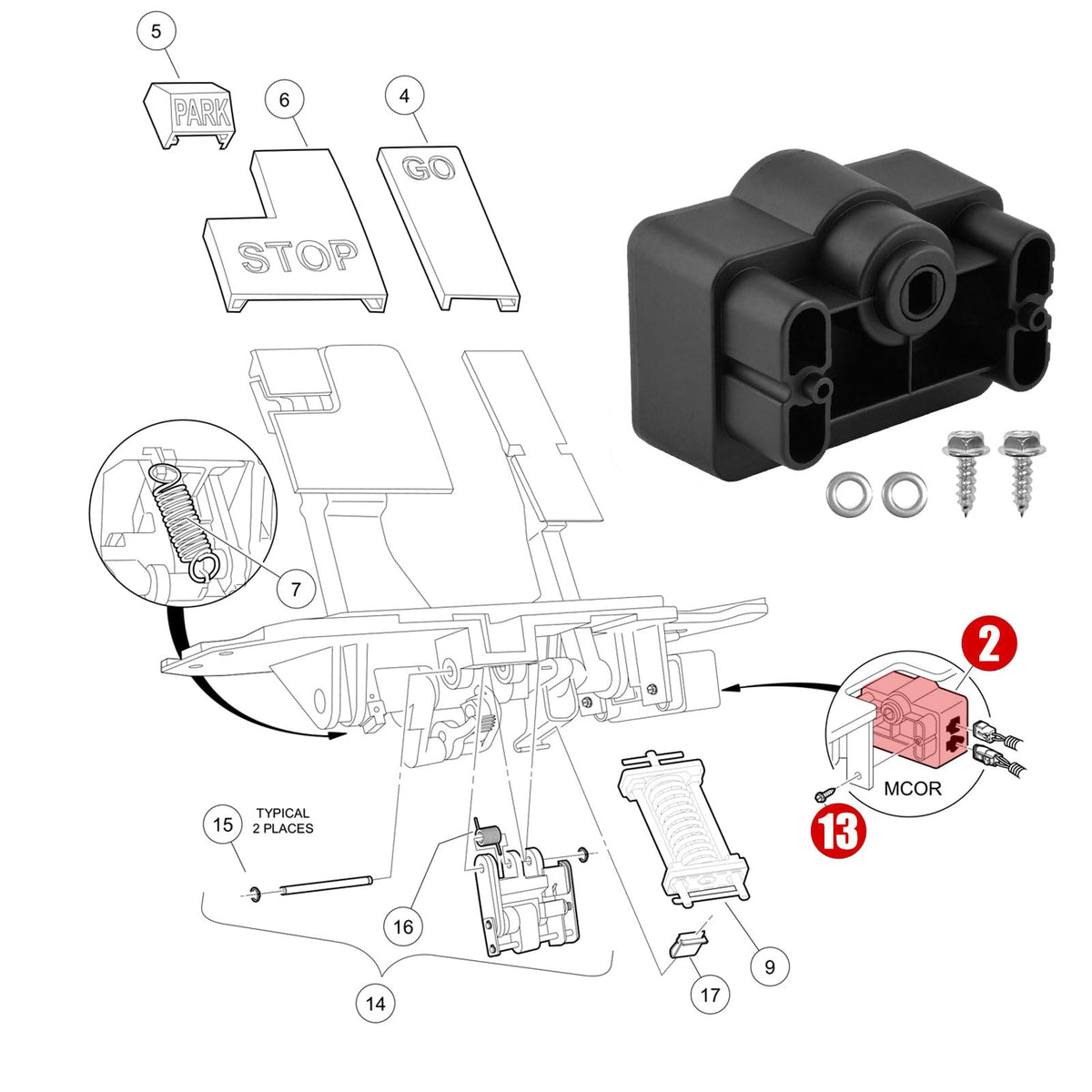 Roykaw MCOR 2 throttle potentiometer matte finish housing for durable construction