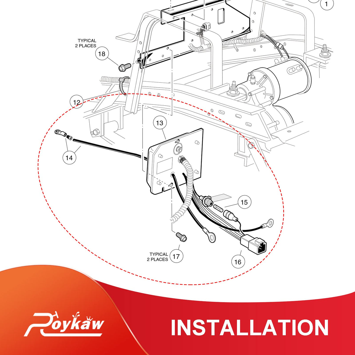 Roykaw OBC replacement parts label clarifies OEM cross references