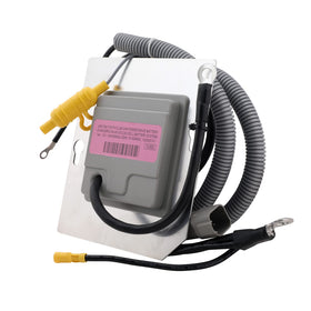 Roykaw OBC square 6-pin plug closeup demonstrates precise compatibility with Club Car systems