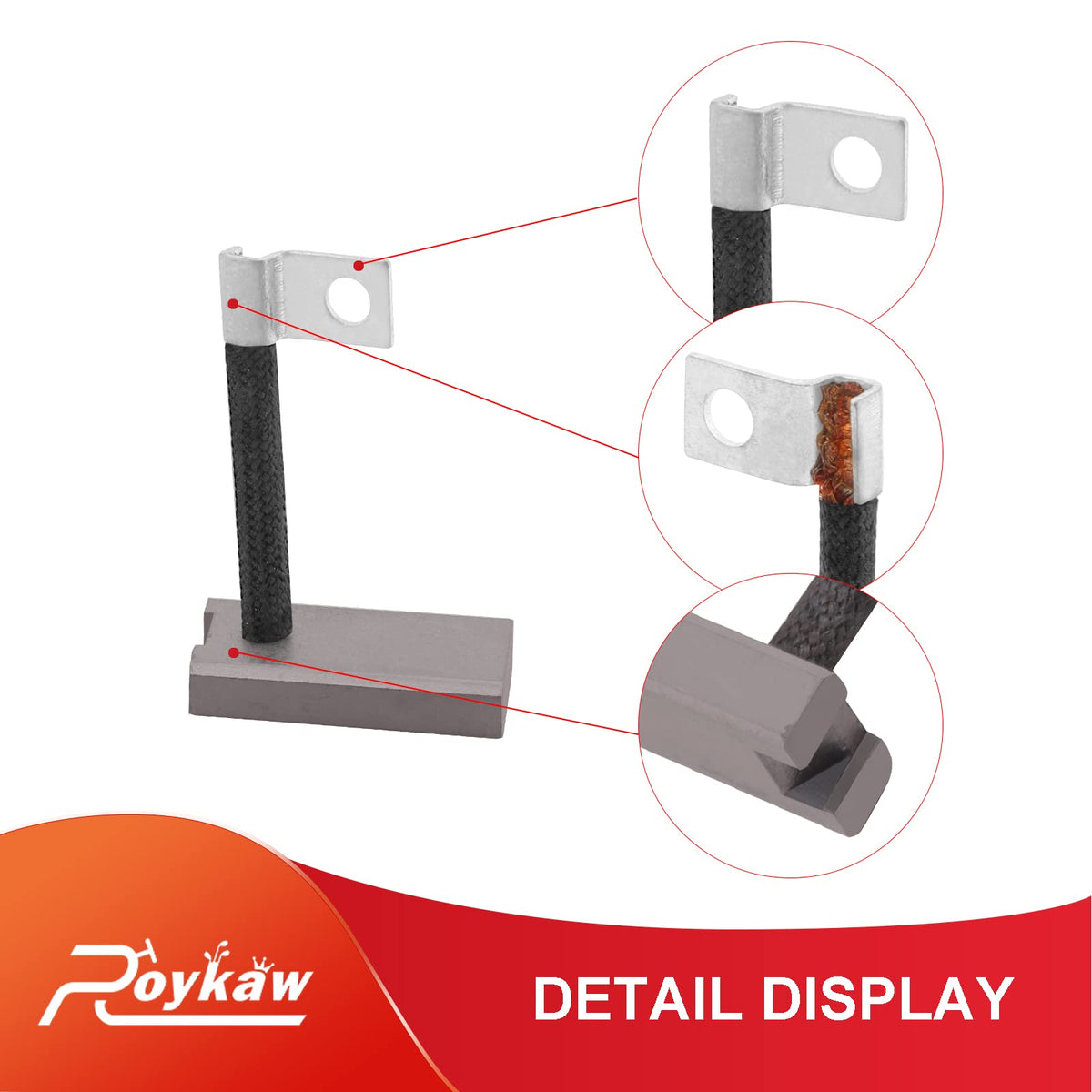 Roykaw OEM-101869302 brushes for model-specific compatibility.