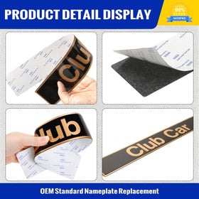 Roykaw OEM replacement name plate compatible with Club Car DS