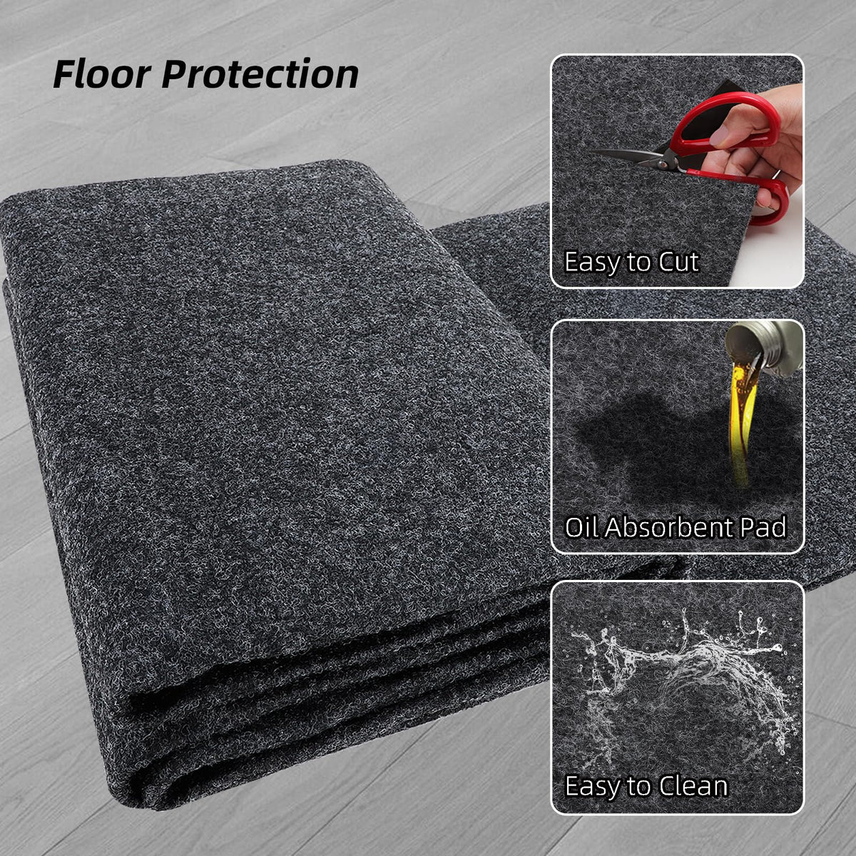 Roykaw oil spill protection mat catching drips during maintenance.