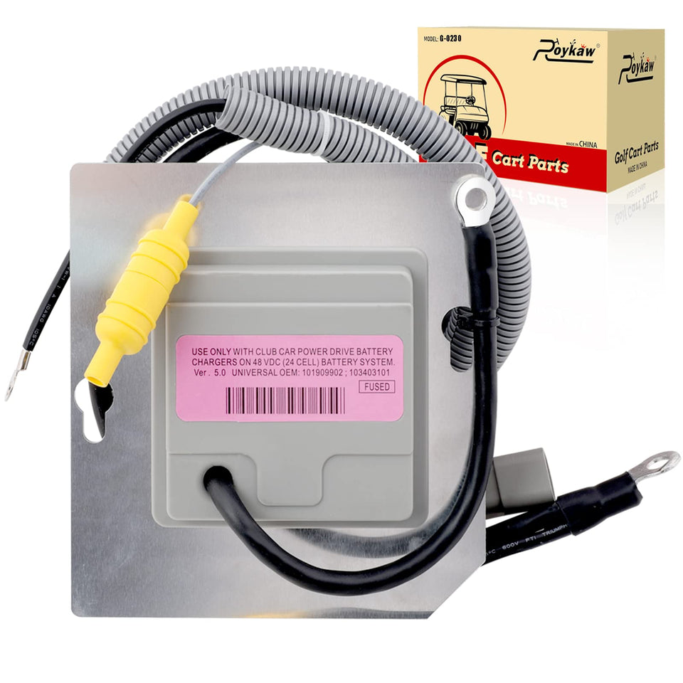 Roykaw OBC front view for 48V Club Car Regen II with precise energy management