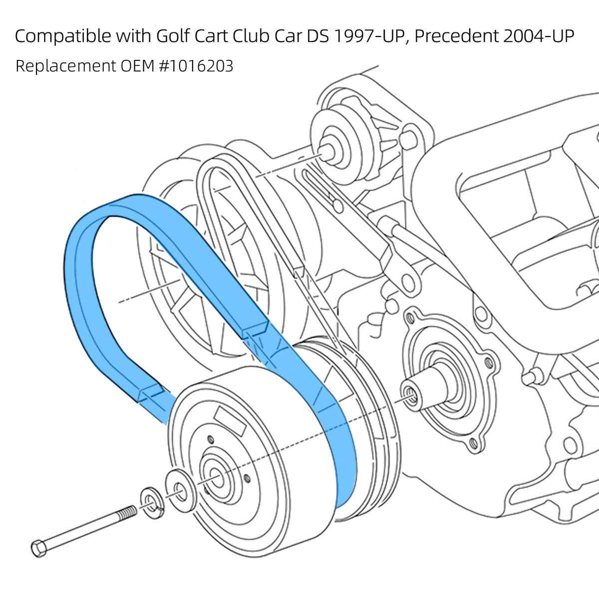 Roykaw one-piece drive belt design for easier installation and dependable performance.