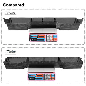 Roykaw one-piece solid-design iron tray offers durable golf cart storage.