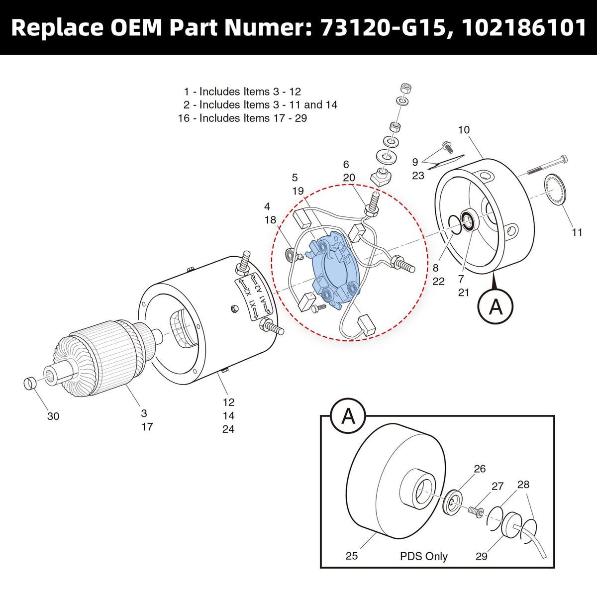 Roykaw replacement kit image showing included brush holder