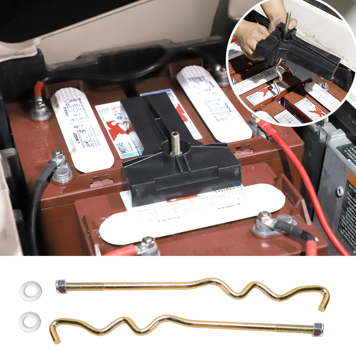 Roykaw packaged bolts and nuts 2pcs include all hardware for replacement.