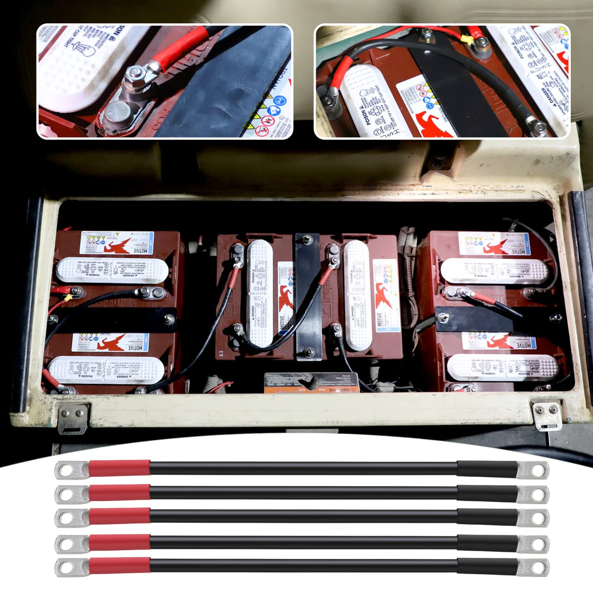 Roykaw packaged cables showing contents and five cables.