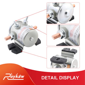 Roykaw packaging content including solenoid, resistor, diode and screws.