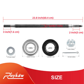 Roykaw packaging contents include snap rings, seal, and bearing.
