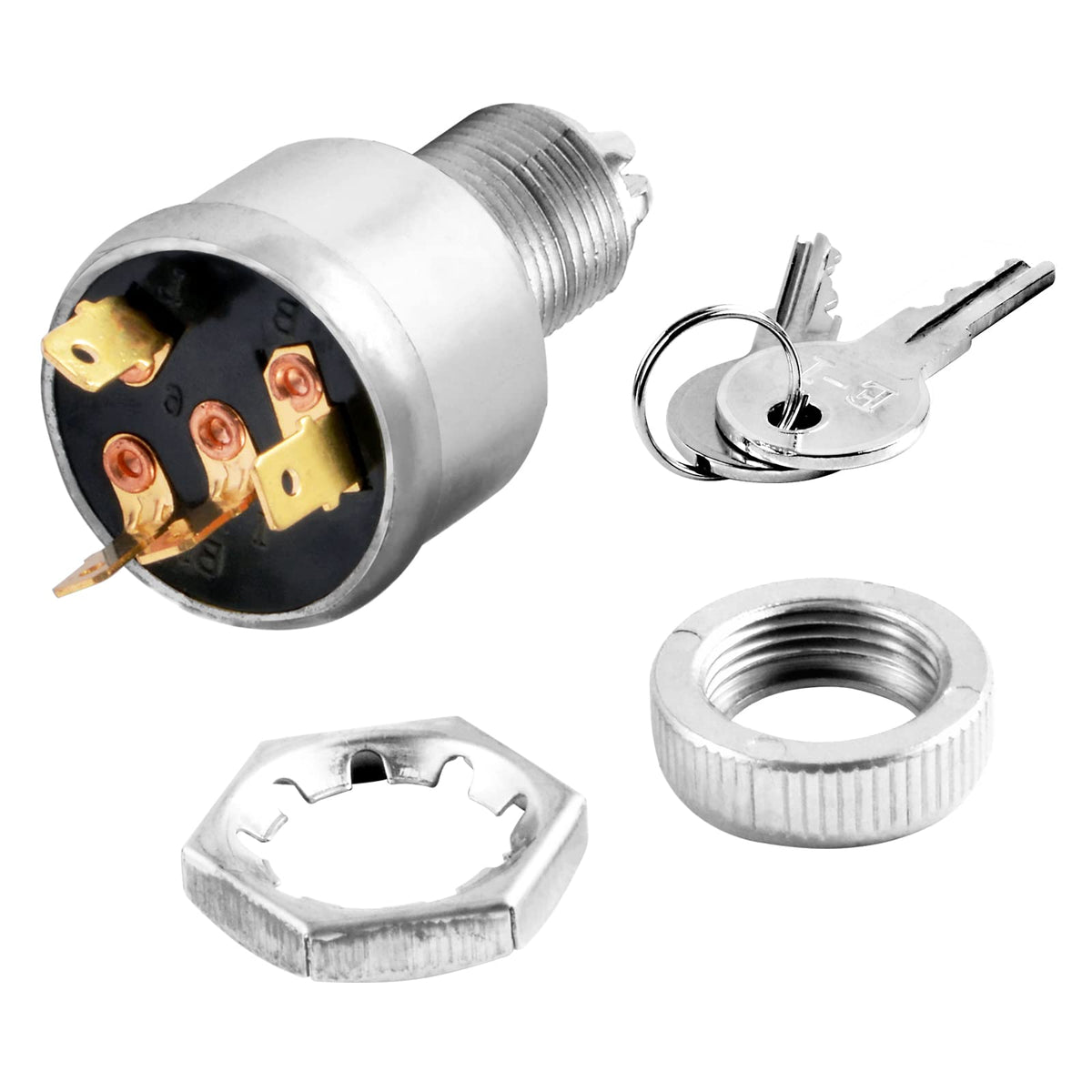 Roykaw packaging includes one ignition switch and two standard keys