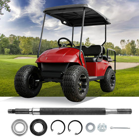 Roykaw passenger-side axle shaft with 16-3/4 inch length supports rear wheels.