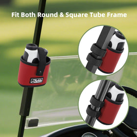 Roykaw rangefinder mount stores tees and markers for quick access