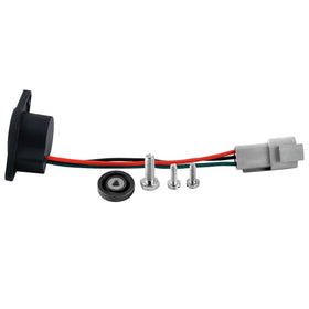 Roykaw ready to install sensor shown with screws and magnet in the kit