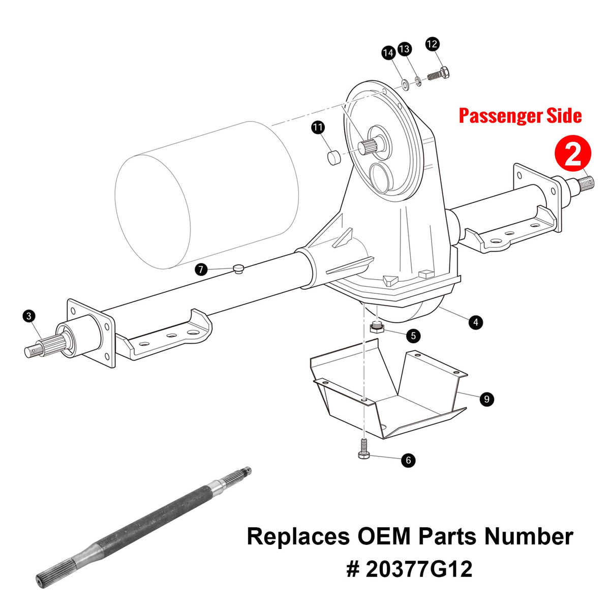 Roykaw rear axle shaft kit includes seals and bearings for long-lasting drive.