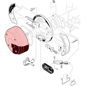 Roykaw replacement pack rear drums for Club Car compatibility.
