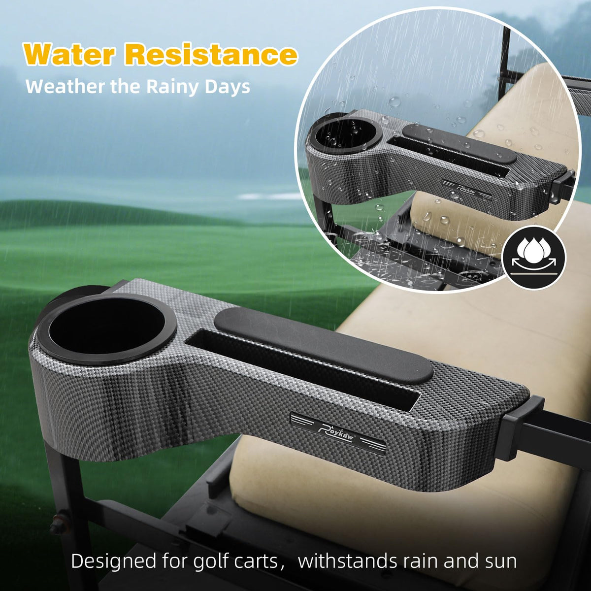 Roykaw rear-seat armrest preserves flip-seat function and versatility.