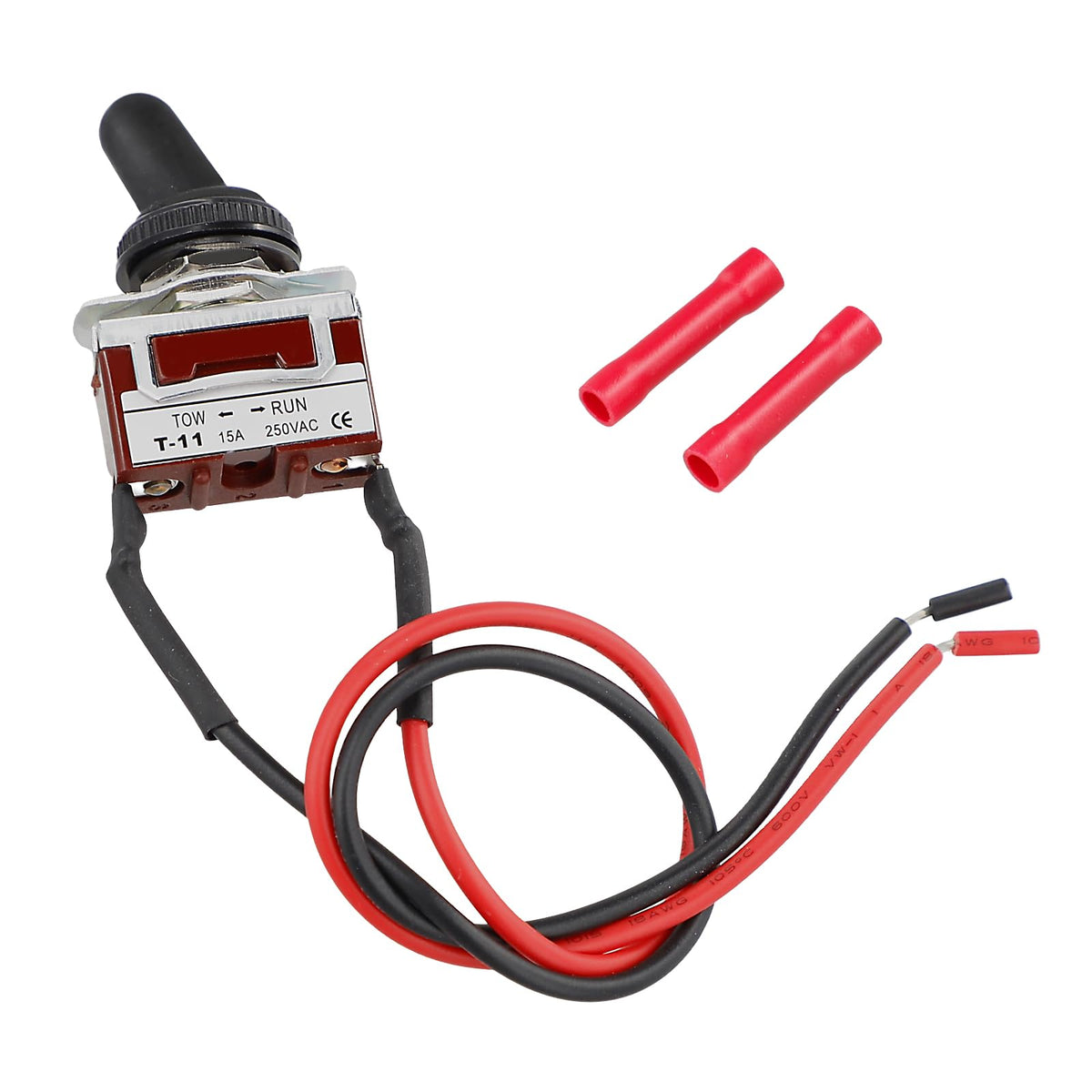 Close-up of Roykaw EZGO RXV tow switch showing durable contacts.