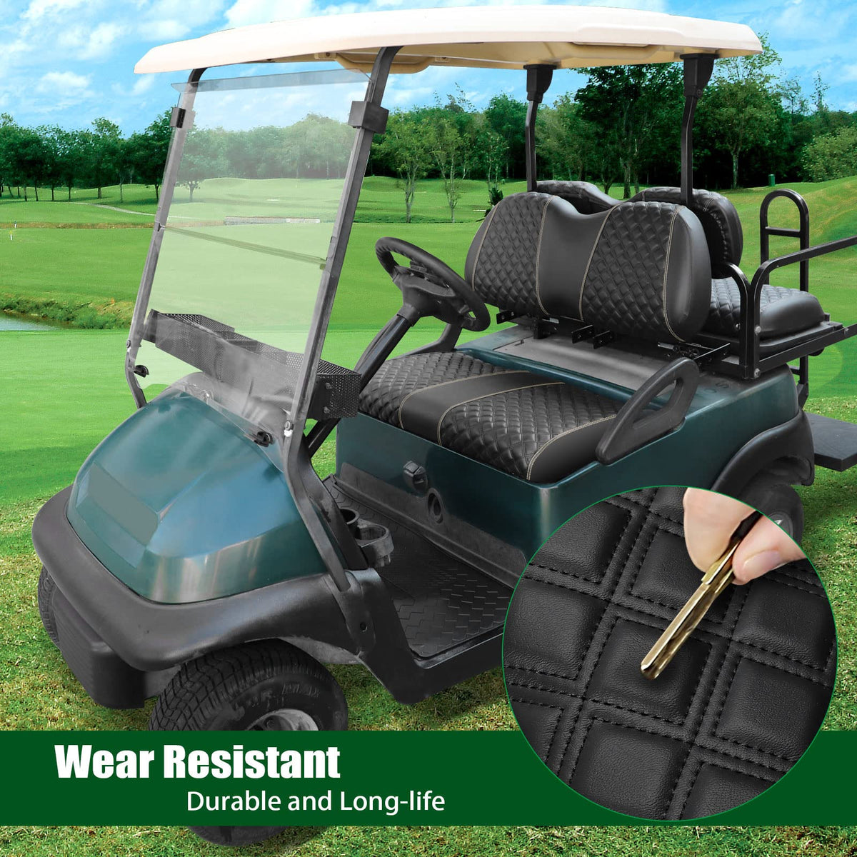 Roykaw seat cover's concave-convex design provides non-slip comfort.