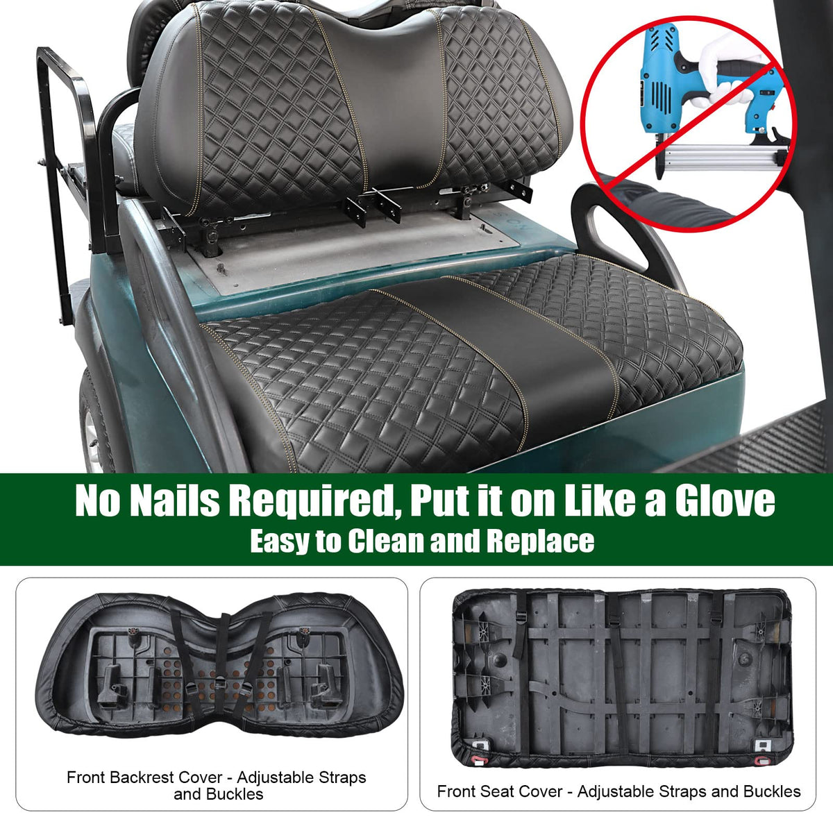 Roykaw seat cover fits Club Car Precedent precisely.