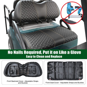 Roykaw seat cover fits Club Car Precedent precisely.