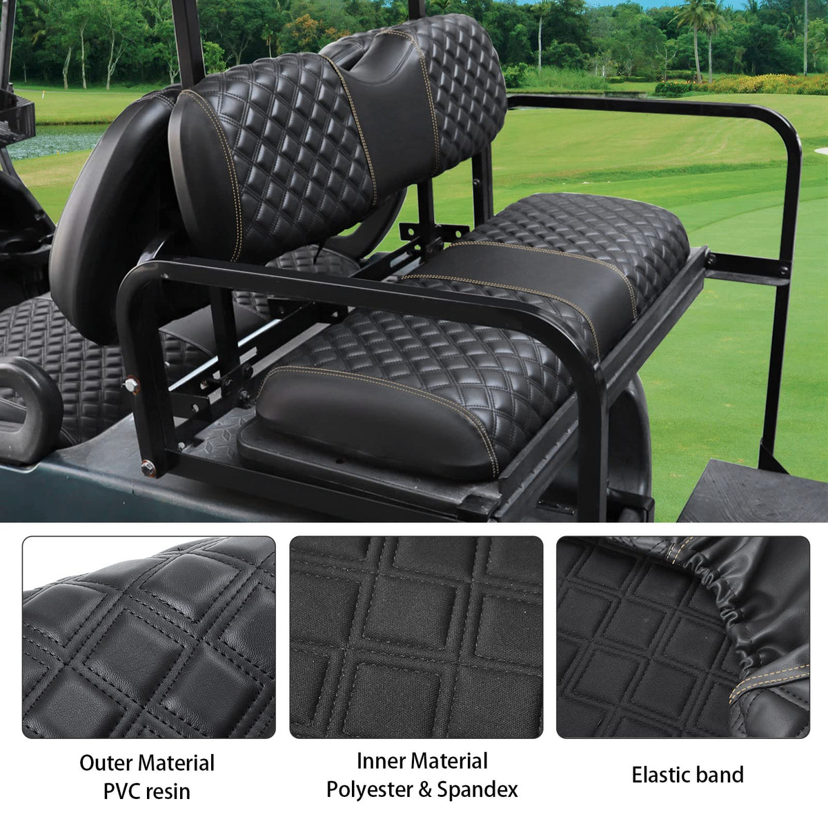 Roykaw square-stitch design provides non-slip, all-season comfort.