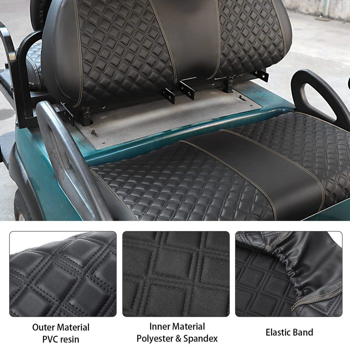 Roykaw seat cover includes foam padding for a softer ride.