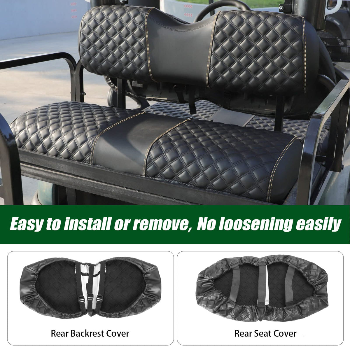 Roykaw seat cover material close-up reveals wear-resistant outer and soft inner lining.