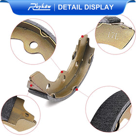 Roykaw self‑adjusting brake shoes close‑up for consistent pedal feel