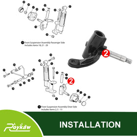 Roykaw spindle assembly exterior details reveal sturdy metal construction.