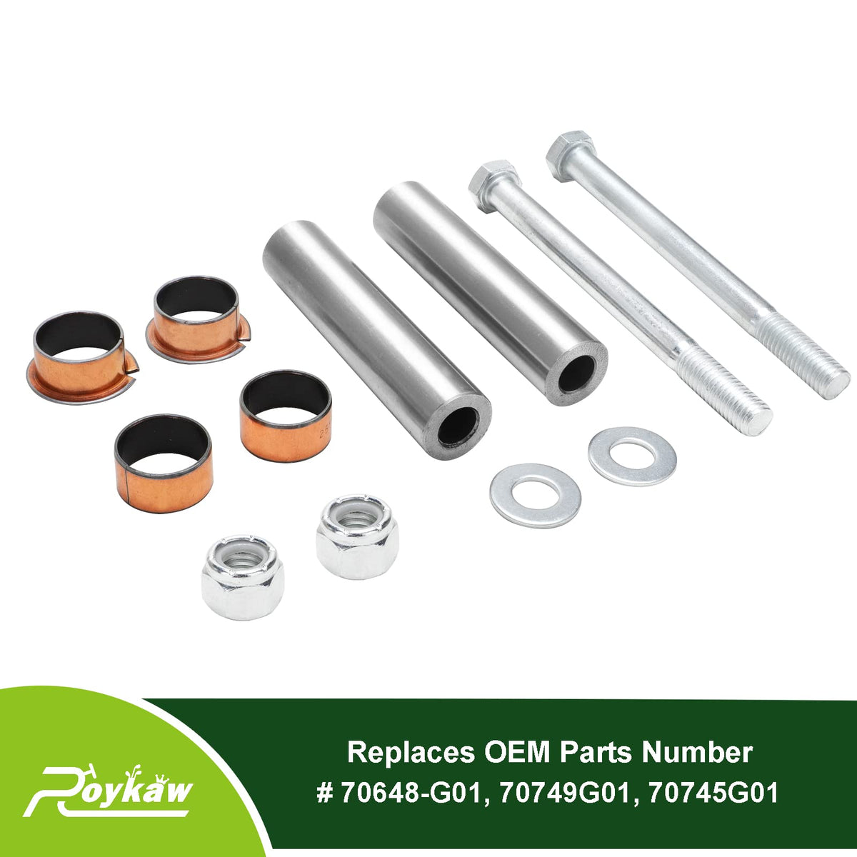 Roykaw spindle bushing with flange component for EZGO TXT/PDS, cleaner alignment.